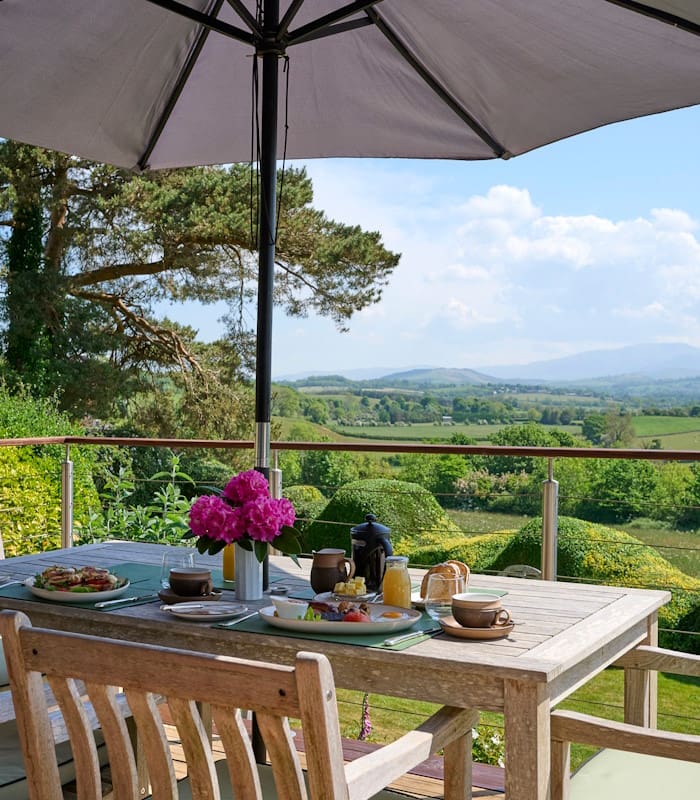 Bed and Breakfast view across to Lake District fells