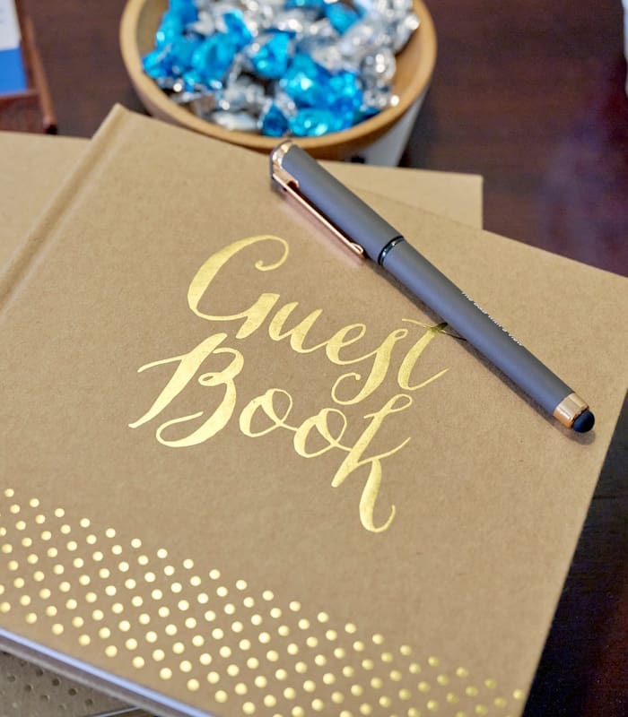 Westwood Bed and Breakfast guest book