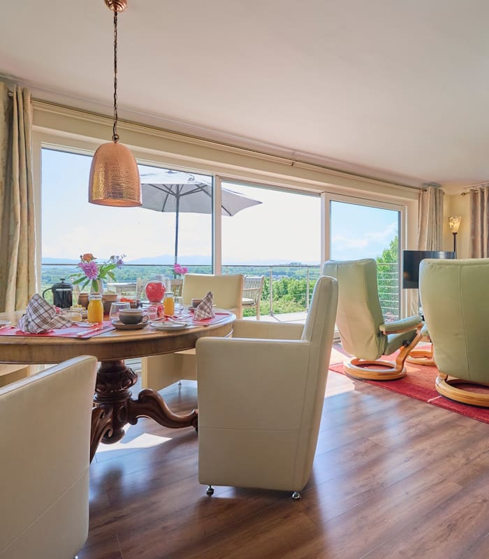 Westwood bed and breakfast lounge and dining view